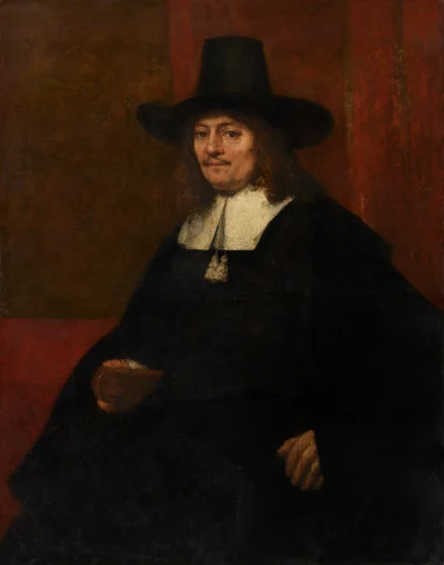 Portrait d'un Homme avec un Chapeau Haut — Rembrandt van Rijn (1663) — oil on canvas, National Gallery of Art, Washington