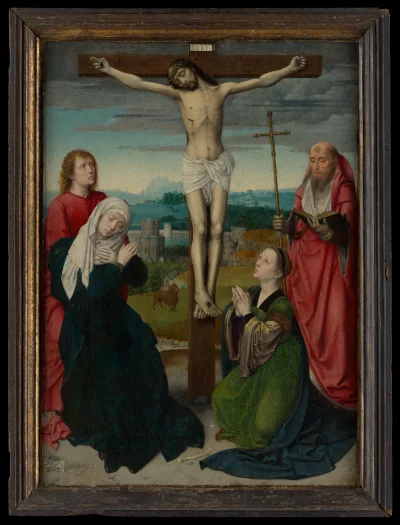 La Crucifixion — Gerard David (1495) — Oil on wood, Metropolitan Museum of Art, New York, NY