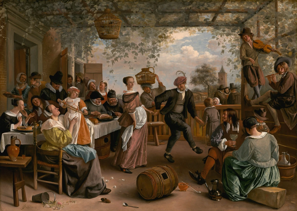 Le Couple dansant — Jan Steen (1663) — oil on canvas, National Gallery of Art, Washington
