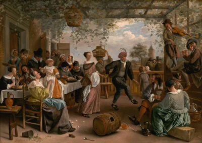 Le Couple dansant — Jan Steen (1663) — oil on canvas, National Gallery of Art, Washington