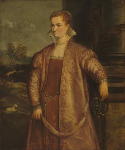 Irene di Spilimbergo — Assistant of Titian, possibly begun by Gian Paolo Pace (1560) — oil on canvas, National Gallery of Art, Washington