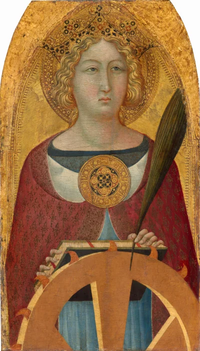 Sainte Catherine d'Alexandrie — Bartolomeo Bulgarini (1335) — tempera on panel, National Gallery of Art, Washington
