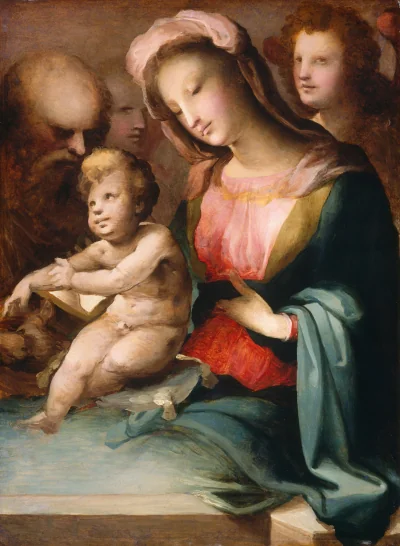 La Sainte Famille avec des anges — Domenico Beccafumi (1545) — oil on panel, National Gallery of Art, Washington