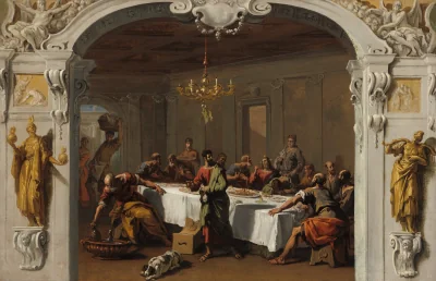 La Cène — Sebastiano Ricci (1713) — oil on canvas, National Gallery of Art, Washington