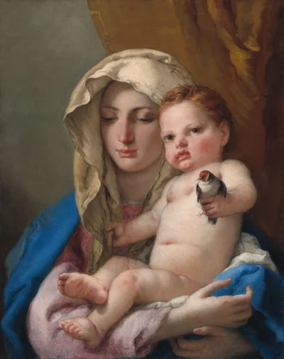 La Vierge au chardonneret — Giovanni Battista Tiepolo (1767) — oil on canvas, National Gallery of Art, Washington
