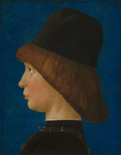 Francesco II Gonzaga, quatrième marquis de Mantoue — Baldassare d'Este (1474) — tempera on poplar panel, National Gallery of Art, Washington