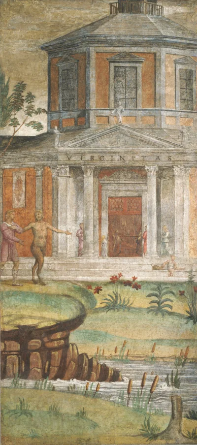 Céphale et Pan au temple de Diane — Bernardino Luini (1520) — fresco, National Gallery of Art, Washington