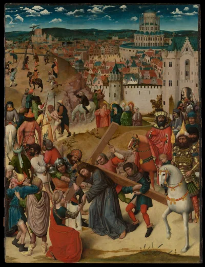 Le Portement de croix — North Netherlandish Painter (1465) — Oil on wood, Metropolitan Museum of Art, New York, NY
