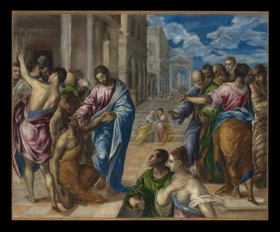 Le Christ guérissant les aveugles — Le Greco (1565) — Oil on canvas, Metropolitan Museum of Art, New York, NY