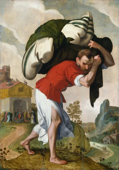 La Guérison du Paralytique — Netherlandish 16th Century (1560) — oil on panel, National Gallery of Art, Washington