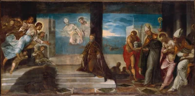 Le Doge Alvise Mocenigo (1507–1577) présenté au Rédempteur — Le Tintoret (1577) — Oil on canvas, Metropolitan Museum of Art, New York, NY
