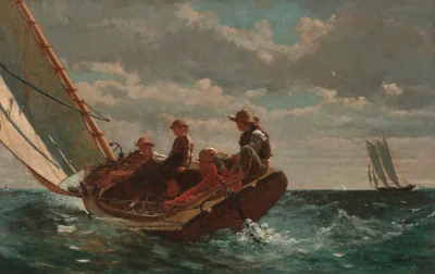 Sous un Vent Favorable (Breezing Up) — Winslow Homer (1873) — oil on canvas, National Gallery of Art, Washington