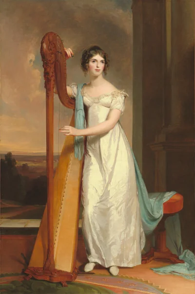 Dame à la harpe : Eliza Ridgely — Thomas Sully (1818) — oil on canvas, National Gallery of Art, Washington
