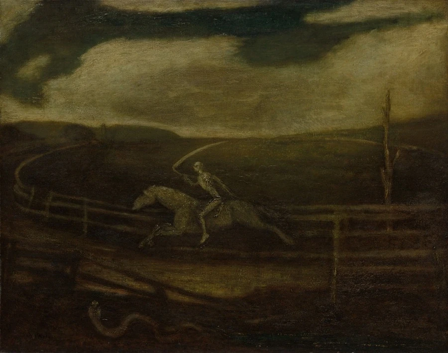 L'Hippodrome (La Mort sur un cheval pâle) — Albert Pinkham Ryder (1896) — oil on canvas, Cleveland Museum of Art