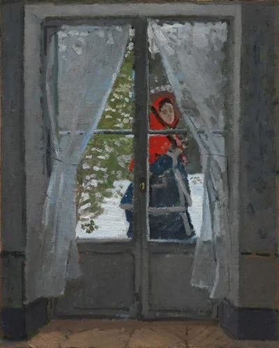 Le Foulard rouge — Claude Monet (1868) — oil on fabric, Cleveland Museum of Art