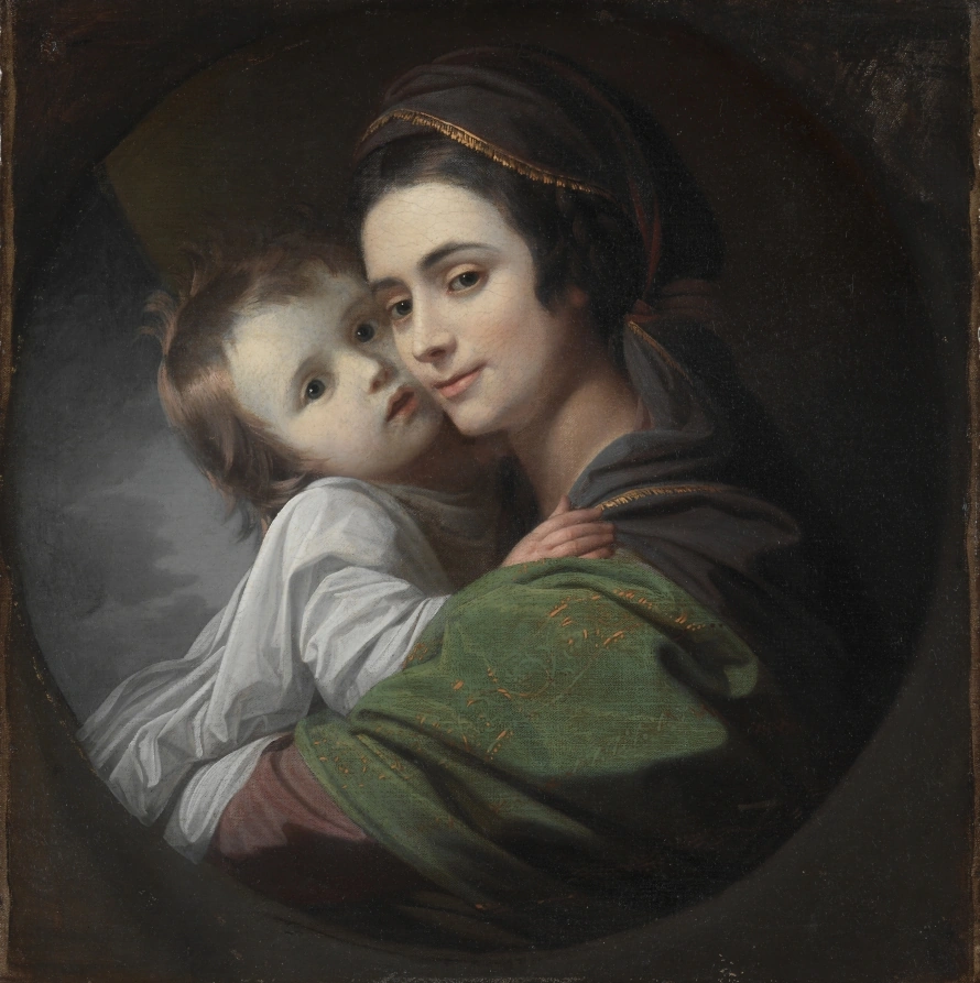 Elizabeth Shewell West et son fils Raphael