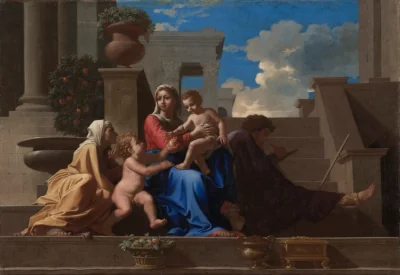La Sainte Famille sur les marches — Nicolas Poussin (1648) — oil on canvas, Cleveland Museum of Art