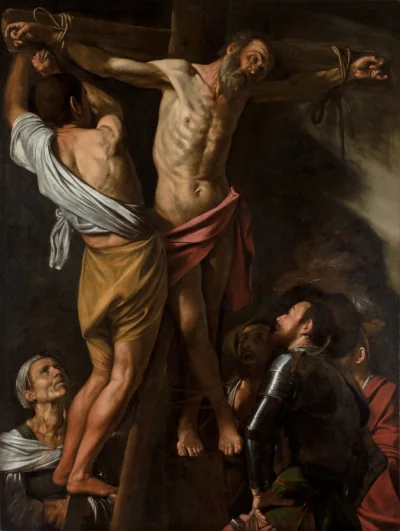 La Crucifixion de saint André — Caravaggio (1606) — oil on canvas, Cleveland Museum of Art