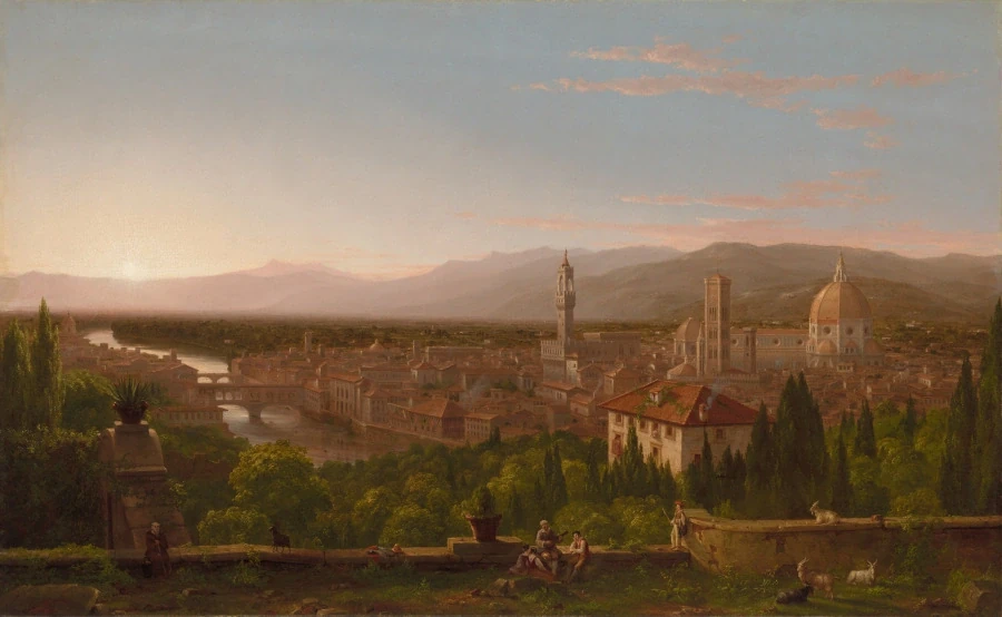 Vue de Florence — Thomas Cole (1837) — oil on canvas, Cleveland Museum of Art