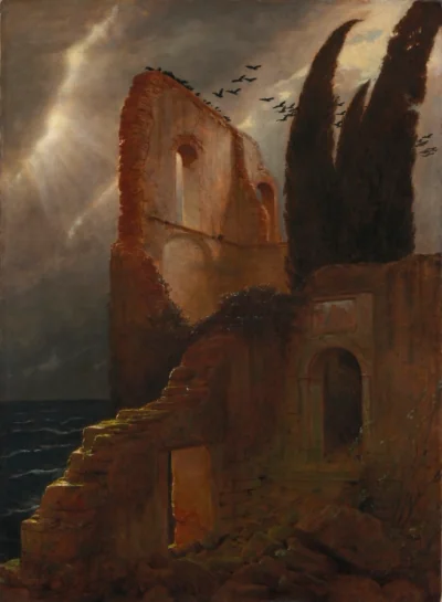 Ruine au bord de la mer — Arnold Böcklin (1881) — oil on fabric, Cleveland Museum of Art