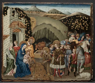 The Adoration of the Magi — Giovanni di Paolo (1440) — tempera and gold on wood panel, Cleveland Museum of Art