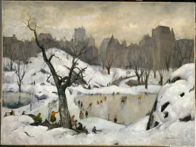 The Park-Winter — Leon Kroll (1923) — oil on canvas, Cleveland Museum of Art