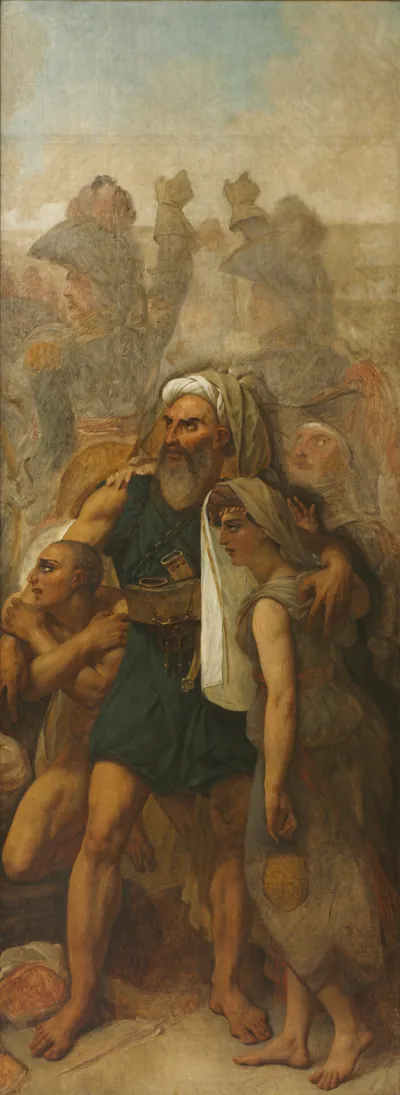 Egyptian Family (Sketch for "The Battle of the Pyramids") — Antoine-Jean Gros (1830) — oil on linen, Cleveland Museum of Art