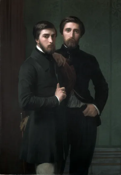 René-Charles Dassy and His Brother Jean-Baptiste-Claude-Amédé Dassy — Hippolyte Jean Flandrin (1850) — oil on canvas, original frame, Cleveland Museum of Art