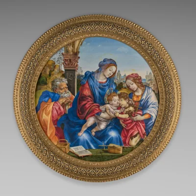 La Sainte Famille avec saint Jean-Baptiste et sainte Marguerite — Filippino Lippi (1488) — tempera and oil on wood, Cleveland Museum of Art