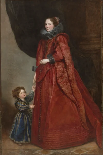 Une dame génoise avec son enfant — Anthony van Dyck (1623) — oil on canvas, Cleveland Museum of Art