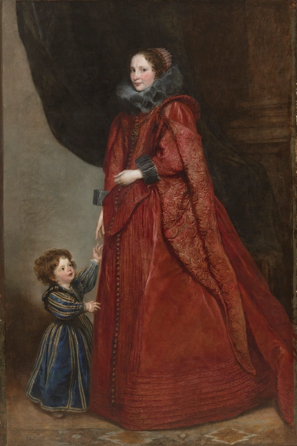 Une dame génoise avec son enfant