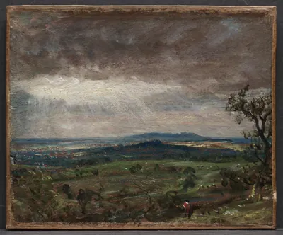 Hampstead Heath, Looking Toward Harrow — John Constable (1816) — oil on paper, mounted on canvas, Cleveland Museum of Art