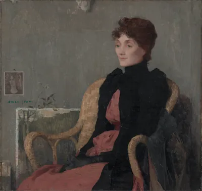 Portrait of a Woman — Edmond François Aman-Jean (1886) — oil on canvas, Cleveland Museum of Art