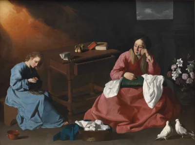 Christ et la Vierge dans la maison de Nazareth — Francisco de Zurbarán (1635) — oil on canvas, Cleveland Museum of Art