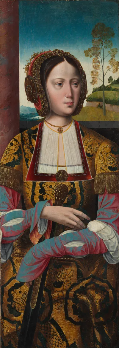 Saint Catherine — Master of the Holy Blood (1515) — tempera on wood panel, Cleveland Museum of Art