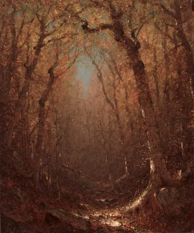 Autumn, a Wood Path — Sanford Robinson Gifford (1876) — oil on canvas, Cleveland Museum of Art