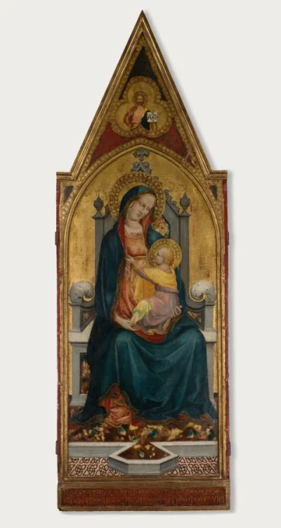 Vierge à l'Enfant enthronisée — Battista di Biagio Sanguigni (1419) — tempera and gold on wood, Cleveland Museum of Art