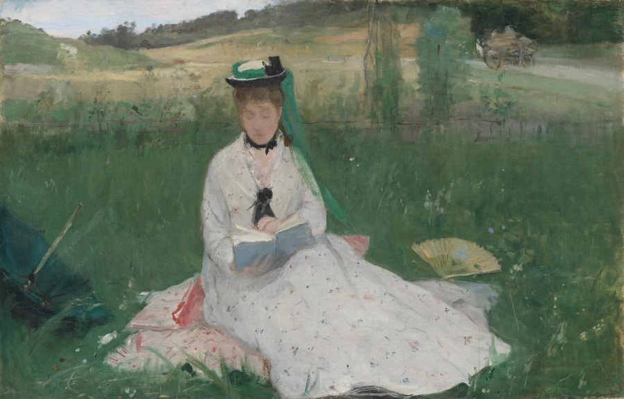 Reading — Berthe Morisot (1873) — oil on canvas, Cleveland Museum of Art