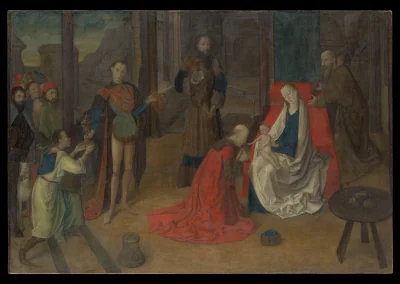 L'Adoration des Mages — Joos van Wassenhove (1472) — Distemper on canvas, Metropolitan Museum of Art, New York, NY