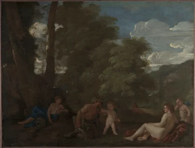 Nymphes et un satyre (Amor Vincit Omnia) — Nicolas Poussin (1625) — oil on canvas, Cleveland Museum of Art
