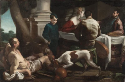 Lazare et l'Homme riche — Jacopo Bassano (1545) — oil on canvas, Cleveland Museum of Art