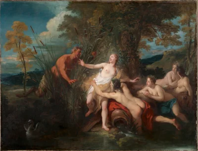 Pan et Syrinx — Jean François de Troy (1720) — oil on canvas, Cleveland Museum of Art