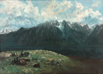 Vue panoramique des Alpes, Les Dents du Midi — Gustave Courbet (1877) — oil on fabric, Cleveland Museum of Art