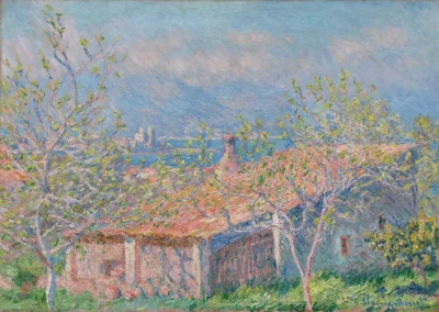 La maison du jardinier à Antibes — Claude Monet (1888) — oil on fabric, Cleveland Museum of Art