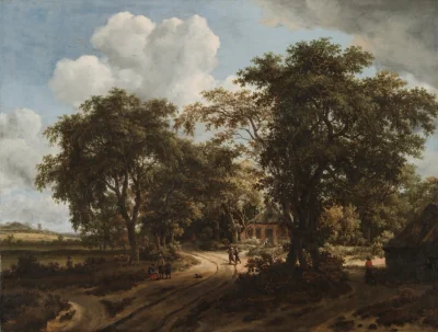 Un cottage dans les bois — Meindert Hobbema (1657) — oil on canvas, Cleveland Museum of Art