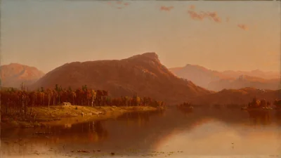 Une maison dans la nature sauvage — Sanford Robinson Gifford (1866) — oil on canvas, Cleveland Museum of Art