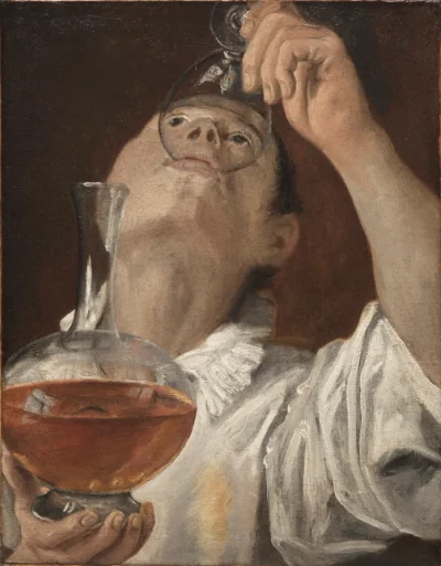 Garçon buvant — Annibale Carracci (1578) — oil on canvas, Cleveland Museum of Art