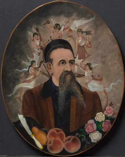 Autoportrait avec cinq Muses — Henry Church (1875) — oil on paper mounted to board, Cleveland Museum of Art