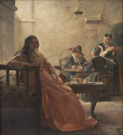 Leonora Christina i fængslet — Kristian Zahrtmann (1870) — Olie på lærred, Statens Museum for Kunst