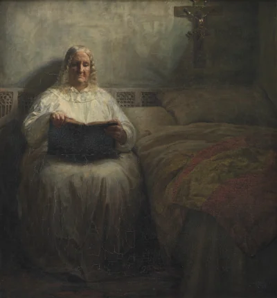 Leonora Christina i Maribo Kloster — Kristian Zahrtmann (1882) — Olie på lærred, Statens Museum for Kunst